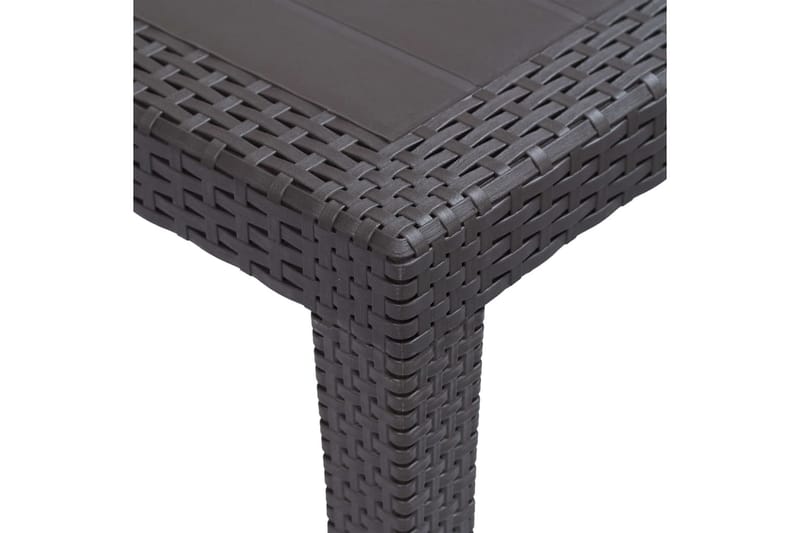 Havebord 79 X 79 X 72 Cm Plastik Rattanlook Brun - Brun - Havemøbler - Havebord - Spisebord & havebord