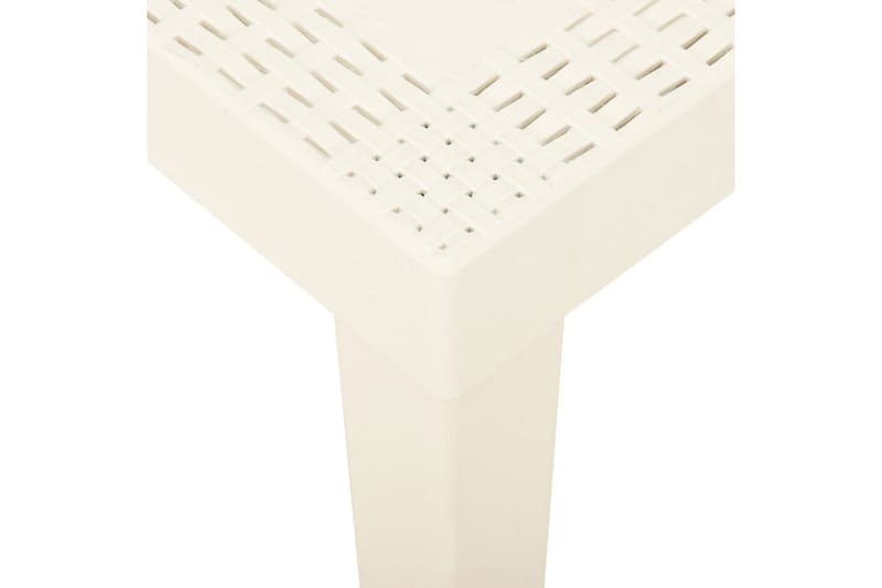 havebord 79x65x72 cm plastik hvid - Hvid - Havemøbler - Havebord - Spisebord & havebord