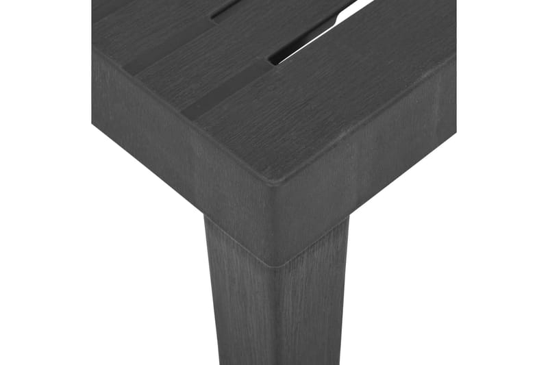 havebord 79x65x72 cm plastik grå - Grå - Spisebord & havebord