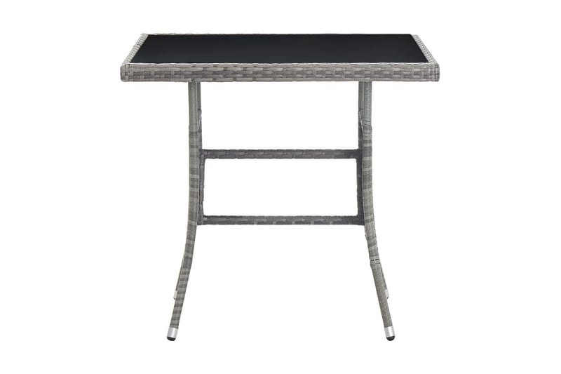 Havebord 80 x 80 x 74 cm Polyrattan Antracitgrå - Grå - Spisebord & havebord