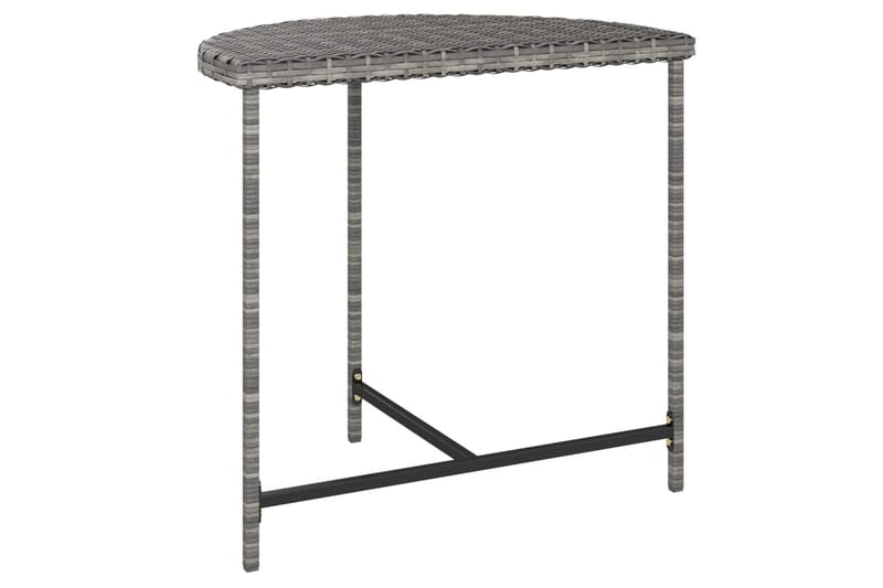 havebord 80x50x75 cm polyrattan grå - Grå - Spisebord & havebord
