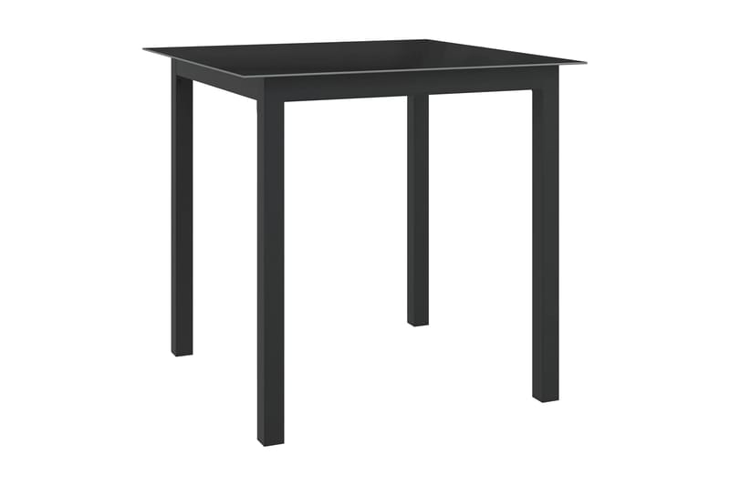 havebord 80x80x74 cm antracitgrå glas og aluminium - Antracit - Havemøbler - Havebord - Spisebord & havebord