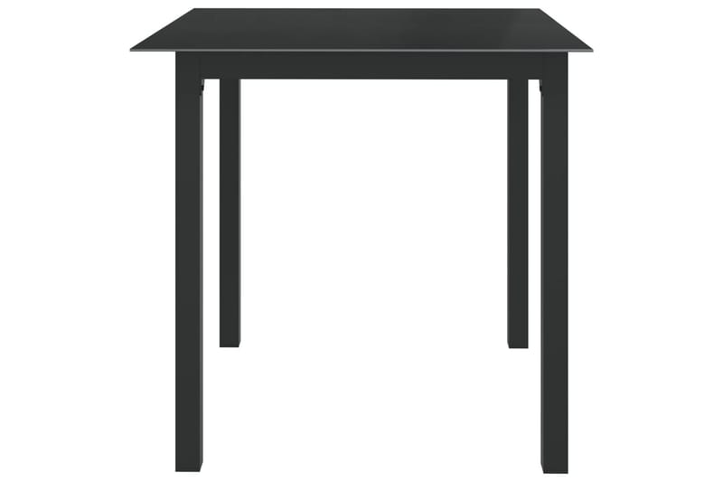 havebord 80x80x74 cm antracitgrå glas og aluminium - Antracit - Havemøbler - Havebord - Spisebord & havebord