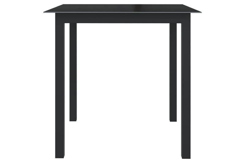 havebord 80x80x74 cm antracitgrå glas og aluminium - Antracit - Havemøbler - Havebord - Spisebord & havebord