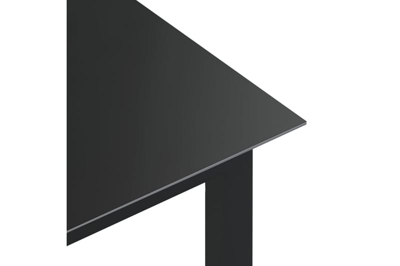 havebord 80x80x74 cm antracitgrå glas og aluminium - Antracit - Spisebord & havebord