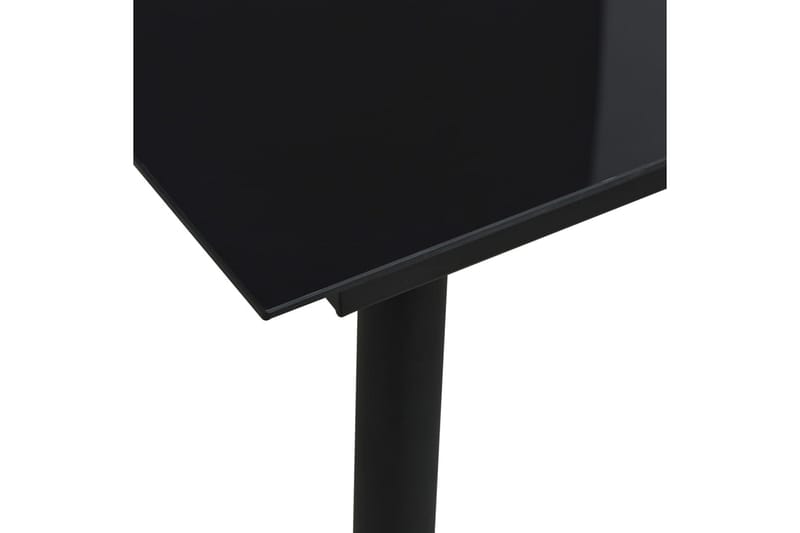 Havebord 80x80x74 cm stål og glas sort - Sort - Havemøbler - Havebord - Spisebord & havebord