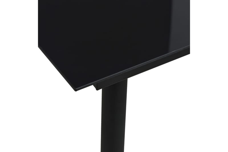 Havebord 80x80x74 cm stål og glas sort - Sort - Spisebord & havebord