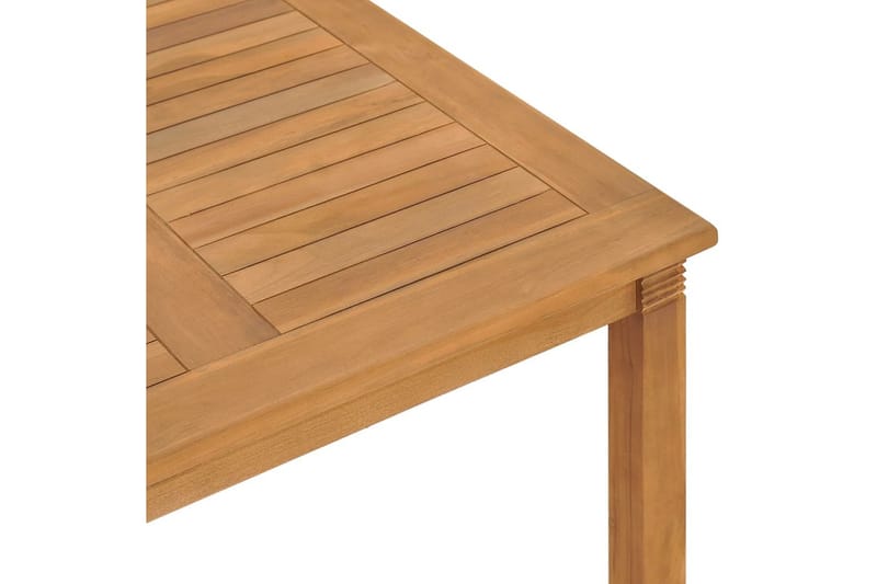havebord 85x85x75 cm massivt teaktræ - Brun - Havemøbler - Havebord - Spisebord & havebord