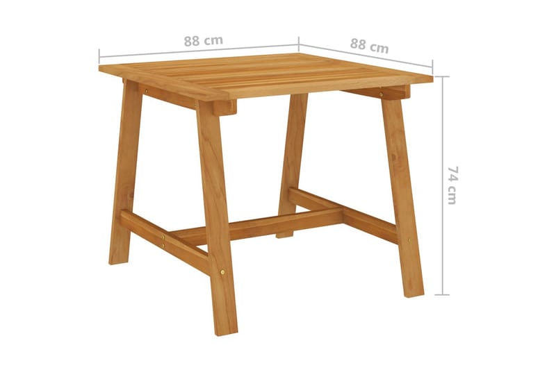 havebord 88x88x74 cm massivt akacietræ - Havemøbler - Havebord - Spisebord & havebord