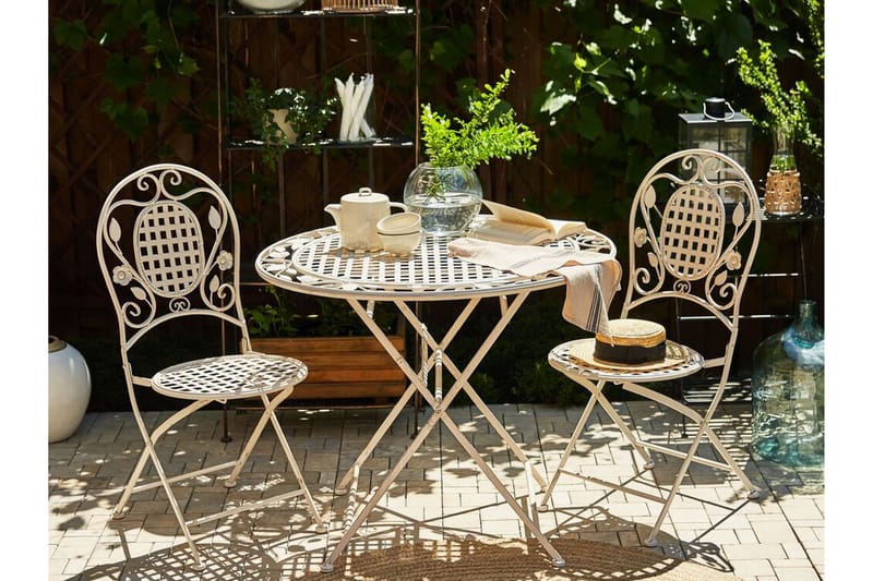Havebord cremehvid BIVIO - Hvid - Havemøbler - Havebord - Spisebord & havebord