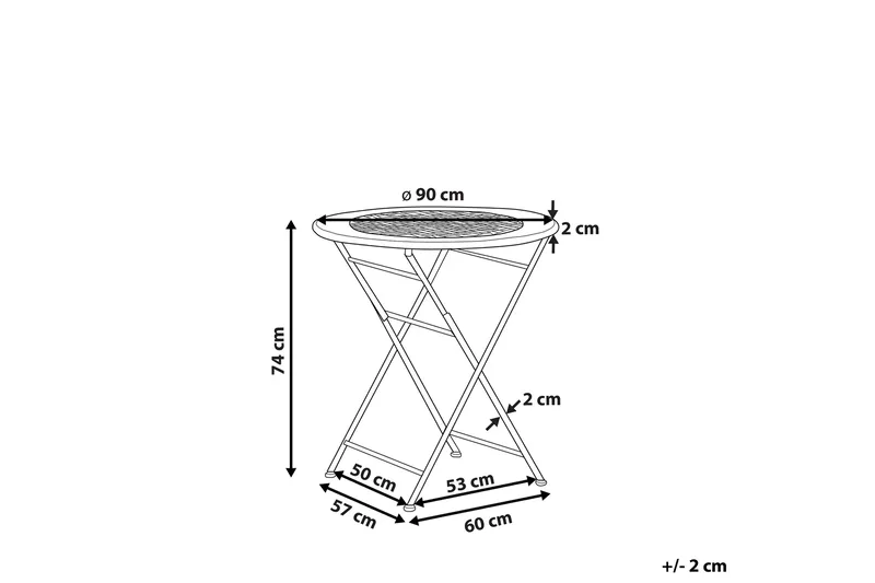 Havebord cremehvid BIVIO - Hvid - Havemøbler - Havebord - Spisebord & havebord