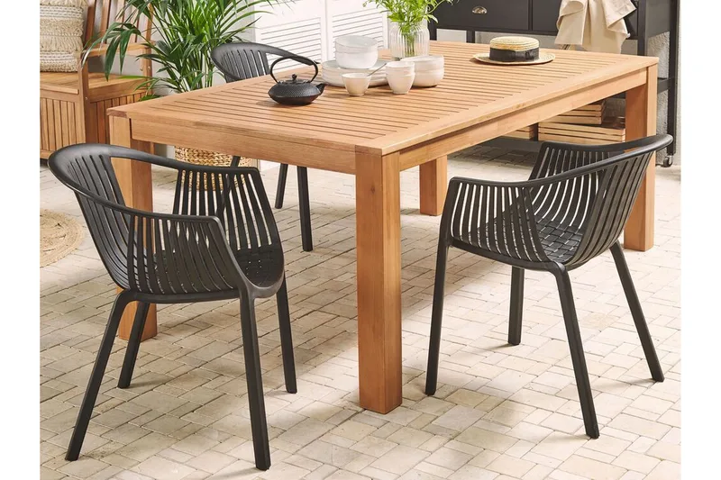 Havebord Eucalyptus 190 x 105 cm MONSANO - Træ / natur - Havemøbler - Havebord - Spisebord & havebord