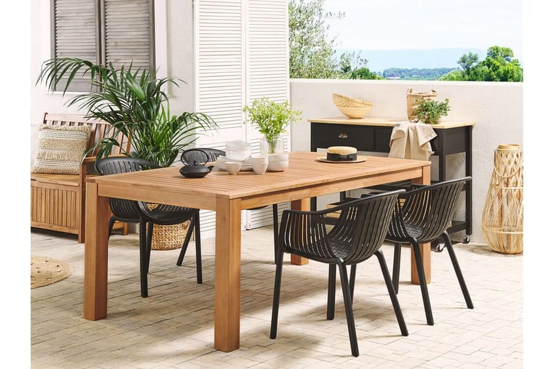 Havebord Eucalyptus 190 x 105 cm MONSANO - Træ / natur - Havemøbler - Havebord - Spisebord & havebord