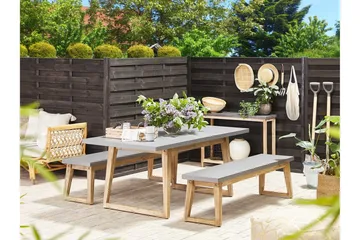 Havebord grå 180 x 90 cm ORIA - Grå - Havemøbler - Havebord - Spisebord & havebord