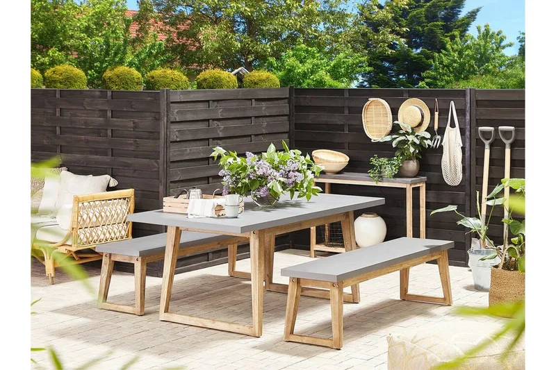 Havebord grå 180 x 90 cm ORIA - Grå - Havemøbler - Havebord - Spisebord & havebord