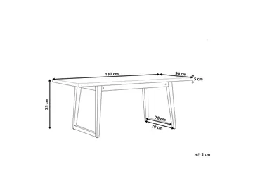 Havebord grå 180 x 90 cm ORIA - Grå - Havemøbler - Havebord - Spisebord & havebord
