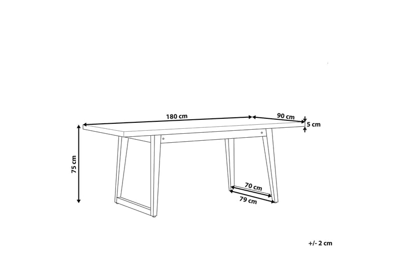 Havebord grå 180 x 90 cm ORIA - Grå - Havemøbler - Havebord - Spisebord & havebord
