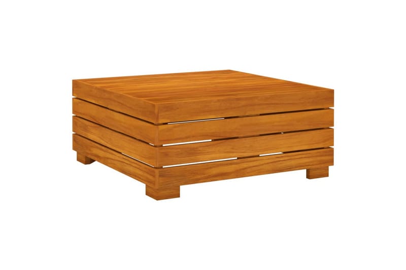 havebord og fodskammel med hynde massivt akacietræ - Grå - Spisebord & havebord