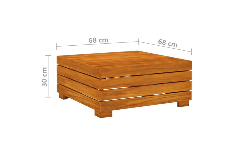 havebord og fodskammel med hynde massivt akacietræ - Grå - Havemøbler - Havebord - Spisebord & havebord