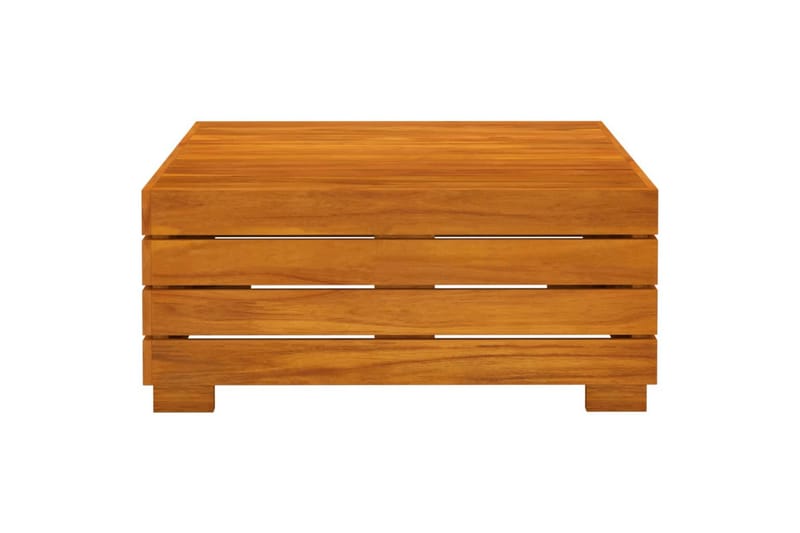 havebord og fodskammel med hynde massivt akacietræ - Grå - Havemøbler - Havebord - Spisebord & havebord