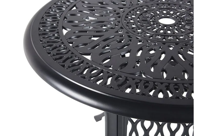 Havebord rundt 90 cm Sort ANCONA - Sort - Havemøbler - Havebord - Spisebord & havebord