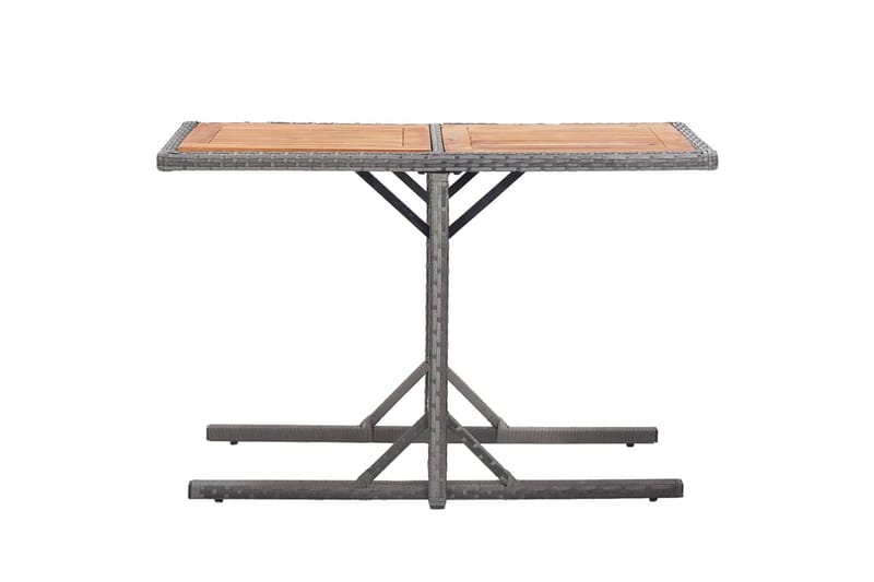 havebord polyrattan og massivt akacietræ antracitgrå - Grå - Havemøbler - Havebord - Spisebord & havebord