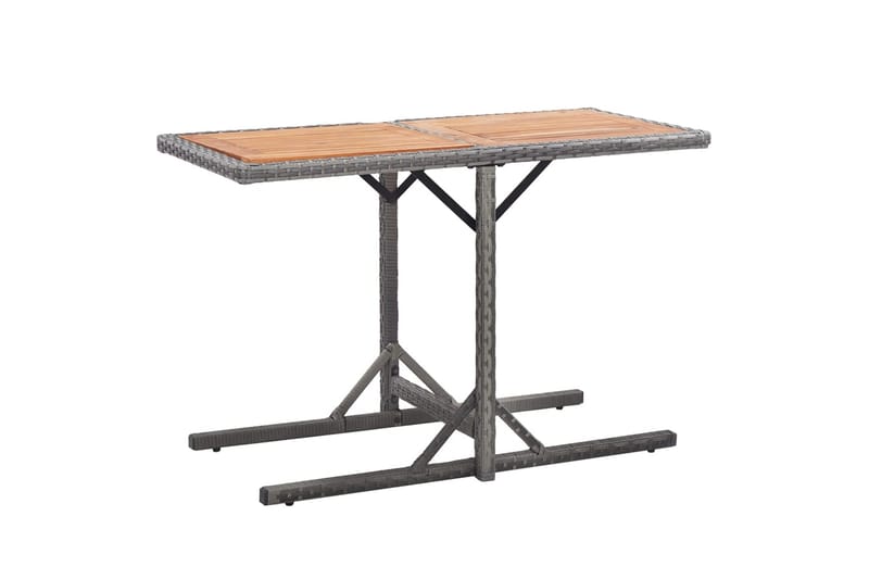 havebord polyrattan og massivt akacietræ antracitgrå - Grå - Spisebord & havebord