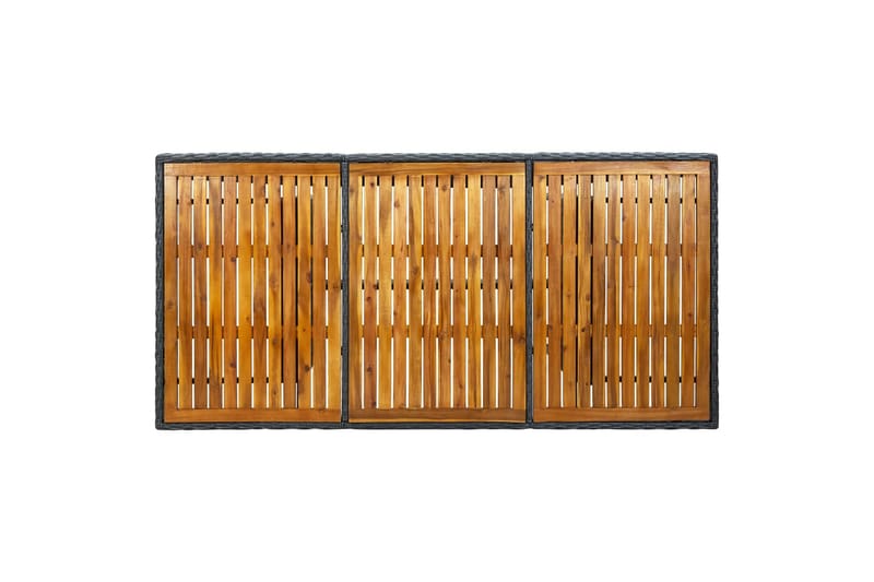 Havebord polyrattan og massivt akacietræ mørkegrå - Grå - Havemøbler - Havebord - Spisebord & havebord