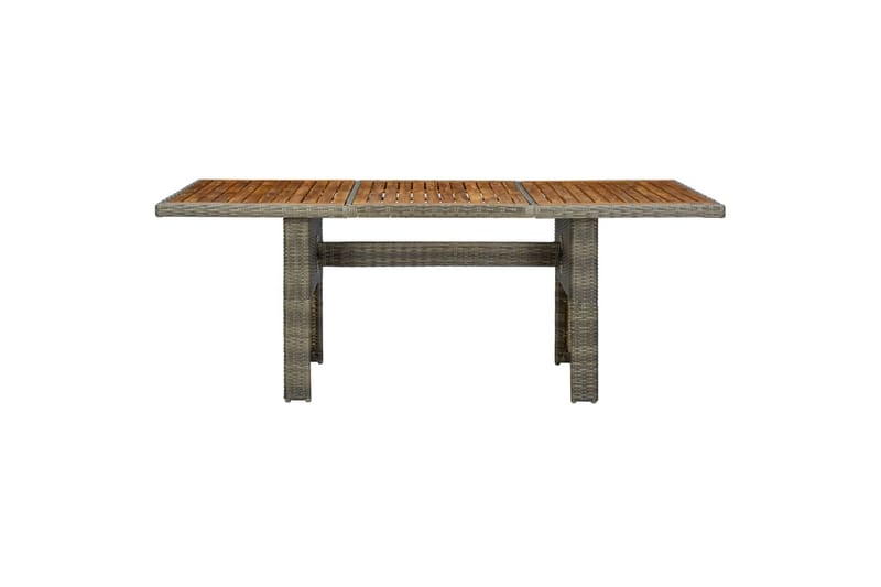 Havebord polyrattan og massivt akacietræ brun - Brun - Spisebord & havebord