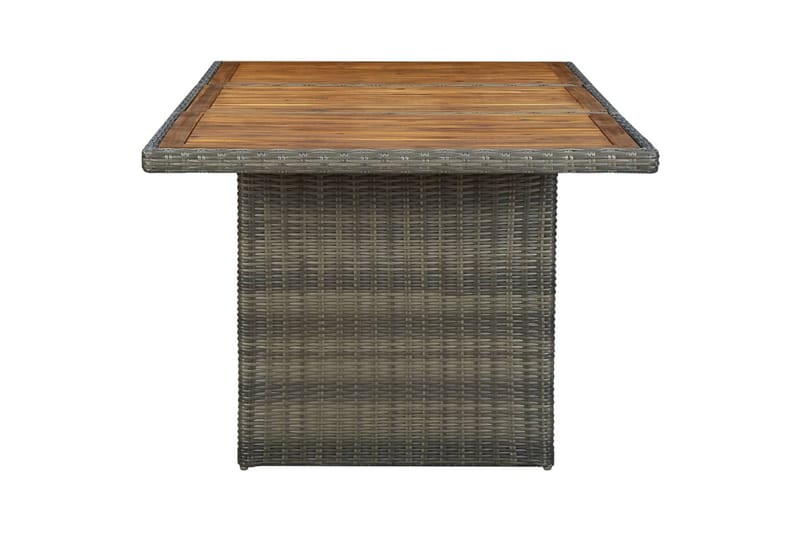 Havebord polyrattan og massivt akacietræ brun - Brun - Havemøbler - Havebord - Spisebord & havebord