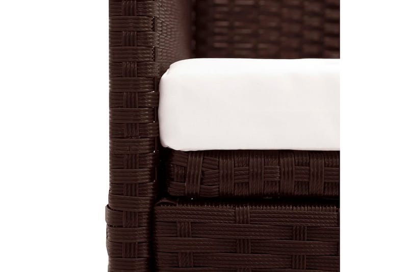 Havesofa Med Baldakin Polyrattan Brun - Havemøbler - Havebord - Spisebord & havebord