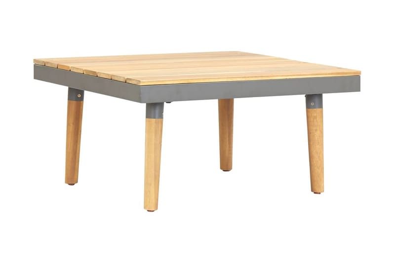 Havesofabord 60 x 60 x 31,5 cm massivt akacietræ - Brun - Spisebord & havebord