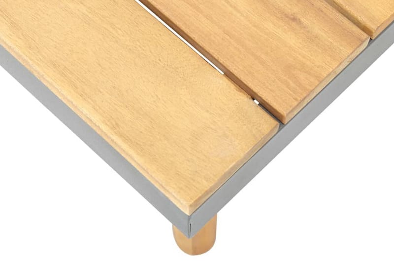 Havesofabord 60 x 60 x 31,5 cm massivt akacietræ - Brun - Havemøbler - Havebord - Spisebord & havebord