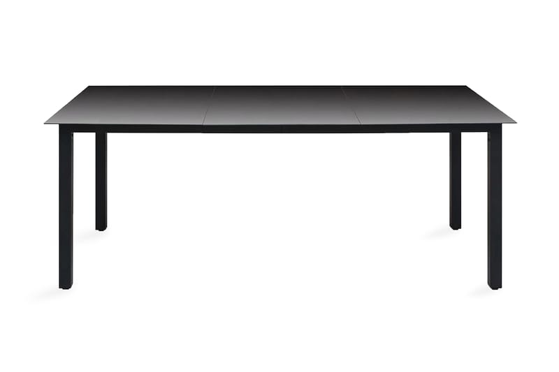 Havespisebord Glas Aluminium 190 X 90 X 74 Cm Sort - Sort - Havemøbler - Havebord - Spisebord & havebord