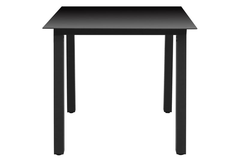 Havespisebord Glas Aluminium 80 X 80 X 74 Cm Sort - Sort - Havemøbler - Havebord - Spisebord & havebord