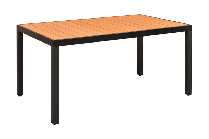 Havespisebord Wpc Aluminium 150 X 90 X 74 Cm Brun - Brun - Havemøbler - Havebord - Spisebord & havebord