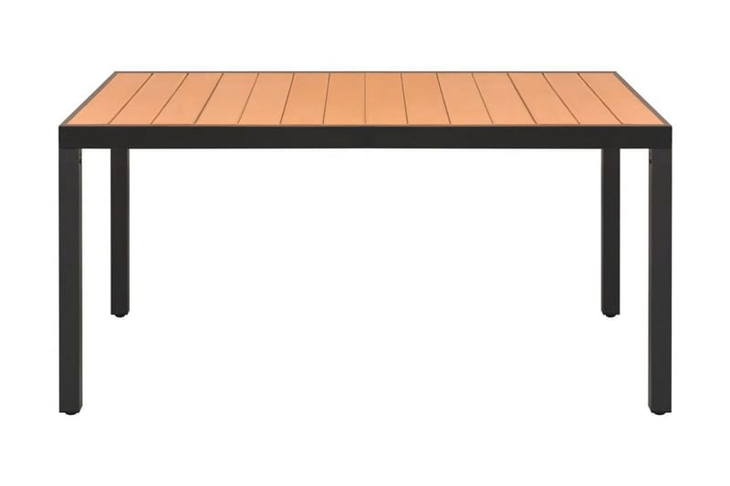 Havespisebord Wpc Aluminium 150 X 90 X 74 Cm Brun - Brun - Havemøbler - Havebord - Spisebord & havebord