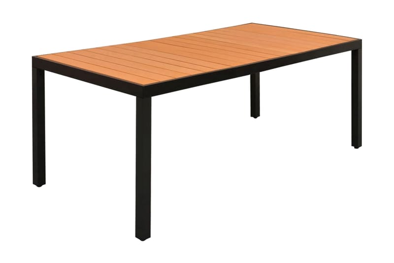 Havespisebord Wpc Aluminium 185 X 90 X 74 Cm Brun - Brun - Havemøbler - Havebord - Spisebord & havebord