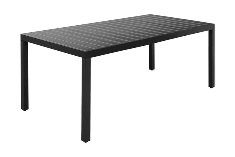 Havespisebord Wpc Aluminium 185 X 90 X 74 Cm Sort - Sort - Havemøbler - Havebord - Spisebord & havebord