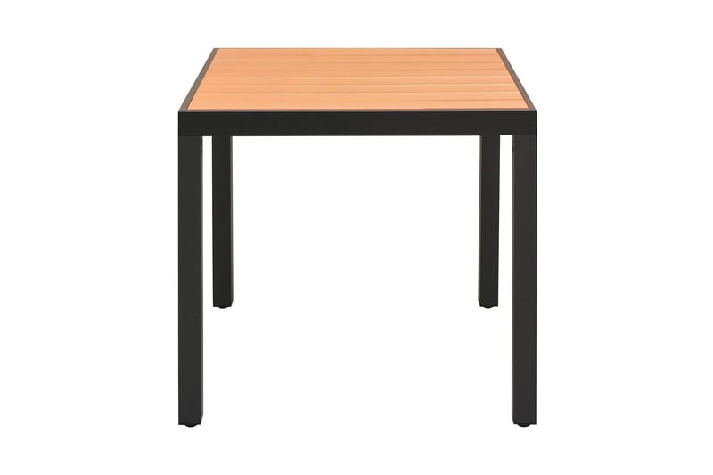Havespisebord Wpc Aluminium 80 X 80 X 74 Cm Brun - Brun - Havemøbler - Havebord - Spisebord & havebord