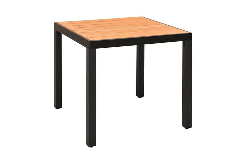 Havespisebord Wpc Aluminium 80 X 80 X 74 Cm Brun - Brun - Havemøbler - Havebord - Spisebord & havebord