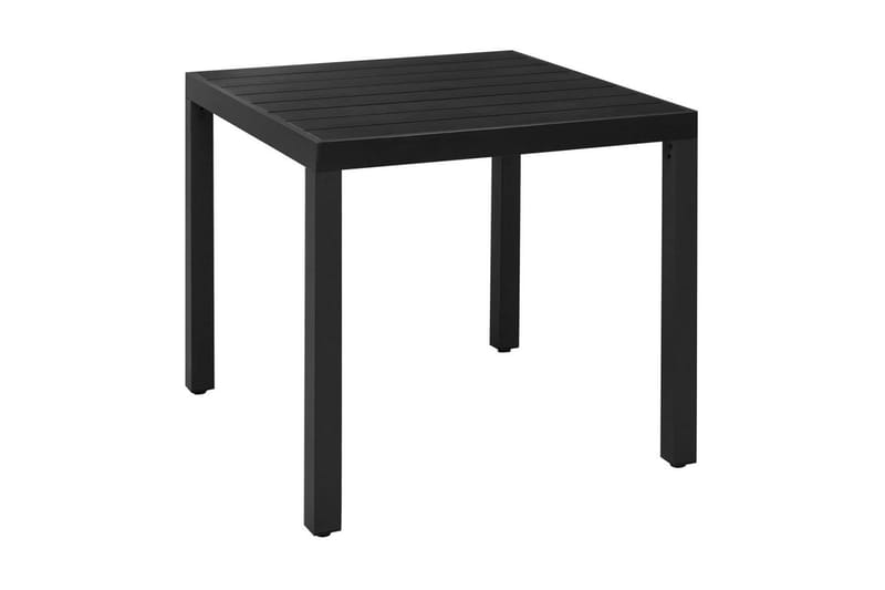 Havespisebord Wpc Aluminium 80 X 80 X 74 Cm Sort - Sort - Havemøbler - Havebord - Spisebord & havebord