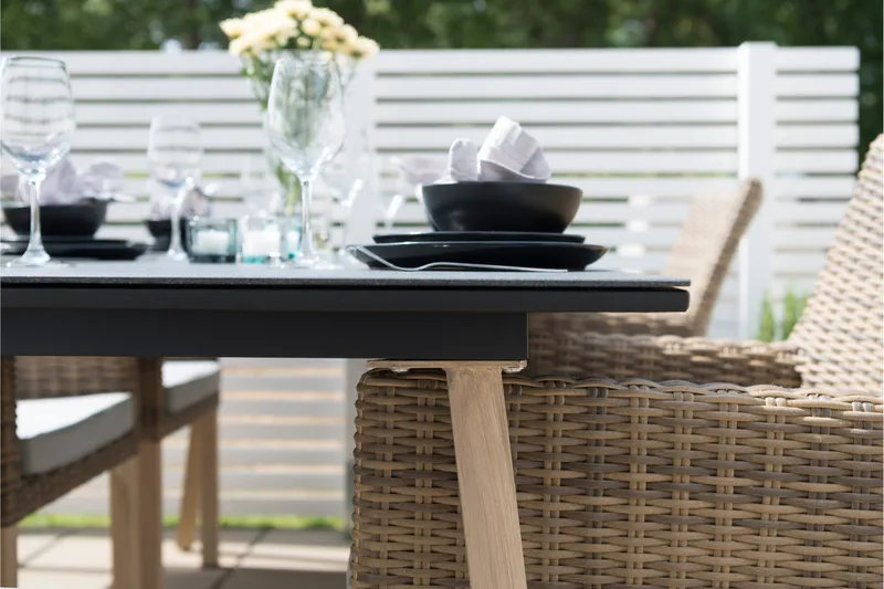 Hillerstorp Fyrsnäs havebord 90x160 cm - Træ|Natur|Grå - Havemøbler - Havebord - Spisebord & havebord