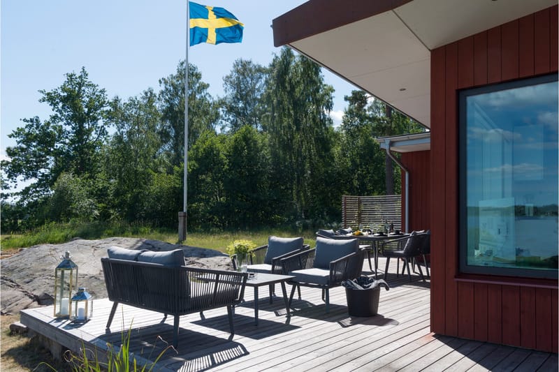 Hillerstorp Hunneslätt havebord 90x150 cm - Sort|Grå - Havemøbler - Havebord - Spisebord & havebord
