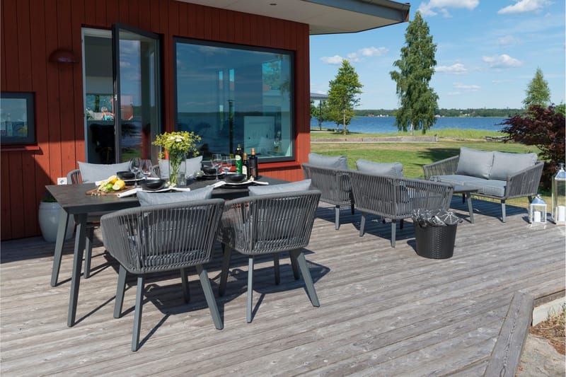 Hillerstorp Hunneslätt havebord 90x150 cm - Sort|Grå - Havemøbler - Havebord - Spisebord & havebord