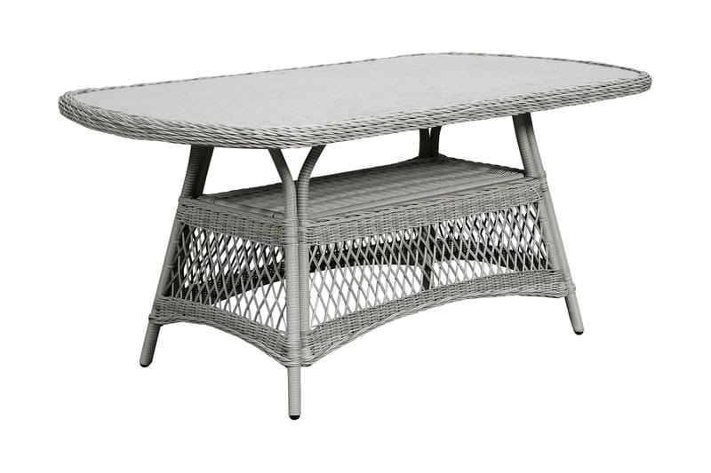 Hven Spisebord 165 cm Ovalt Glas - Sand - Spisebord & havebord