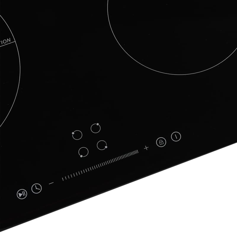 Induktionskogeplade Med 4 Varmezoner Touch-Panel Glas 7000 W - Sort - Havemøbler - Havebord - Spisebord & havebord