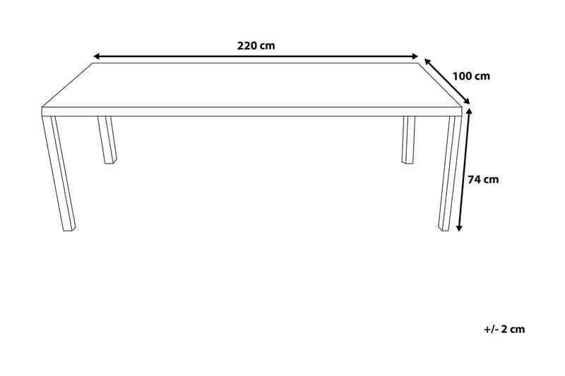 Italien Havebord 220 cm - Hvid - Spisebord & havebord