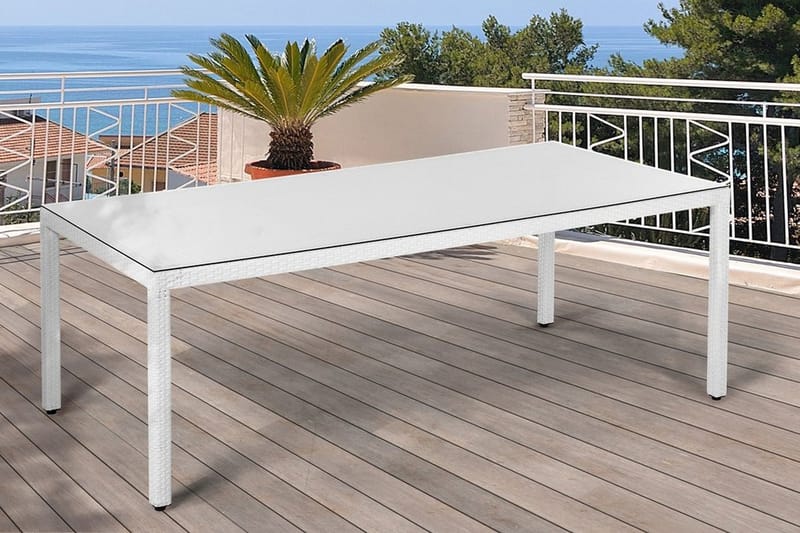 Italien Havebord 220 cm - Hvid - Havemøbler - Havebord - Spisebord & havebord
