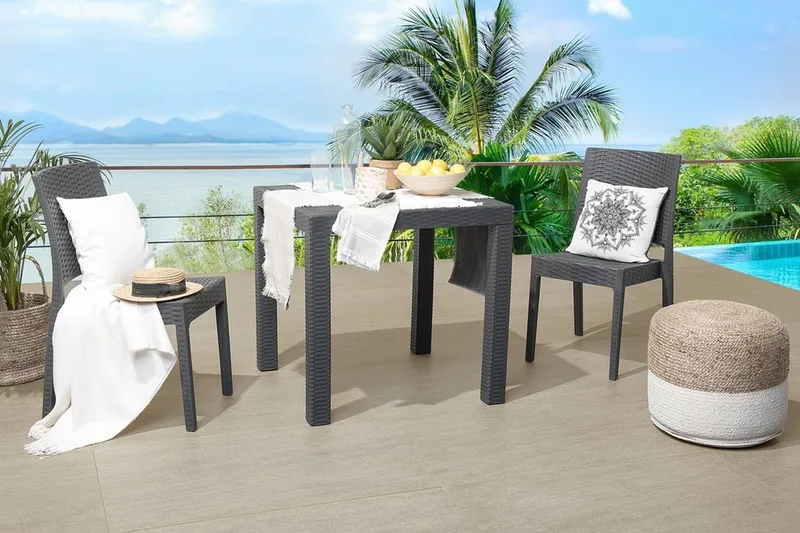 Knockytoul Havebord 80x80 cm - Grå - Havemøbler - Havebord - Spisebord & havebord